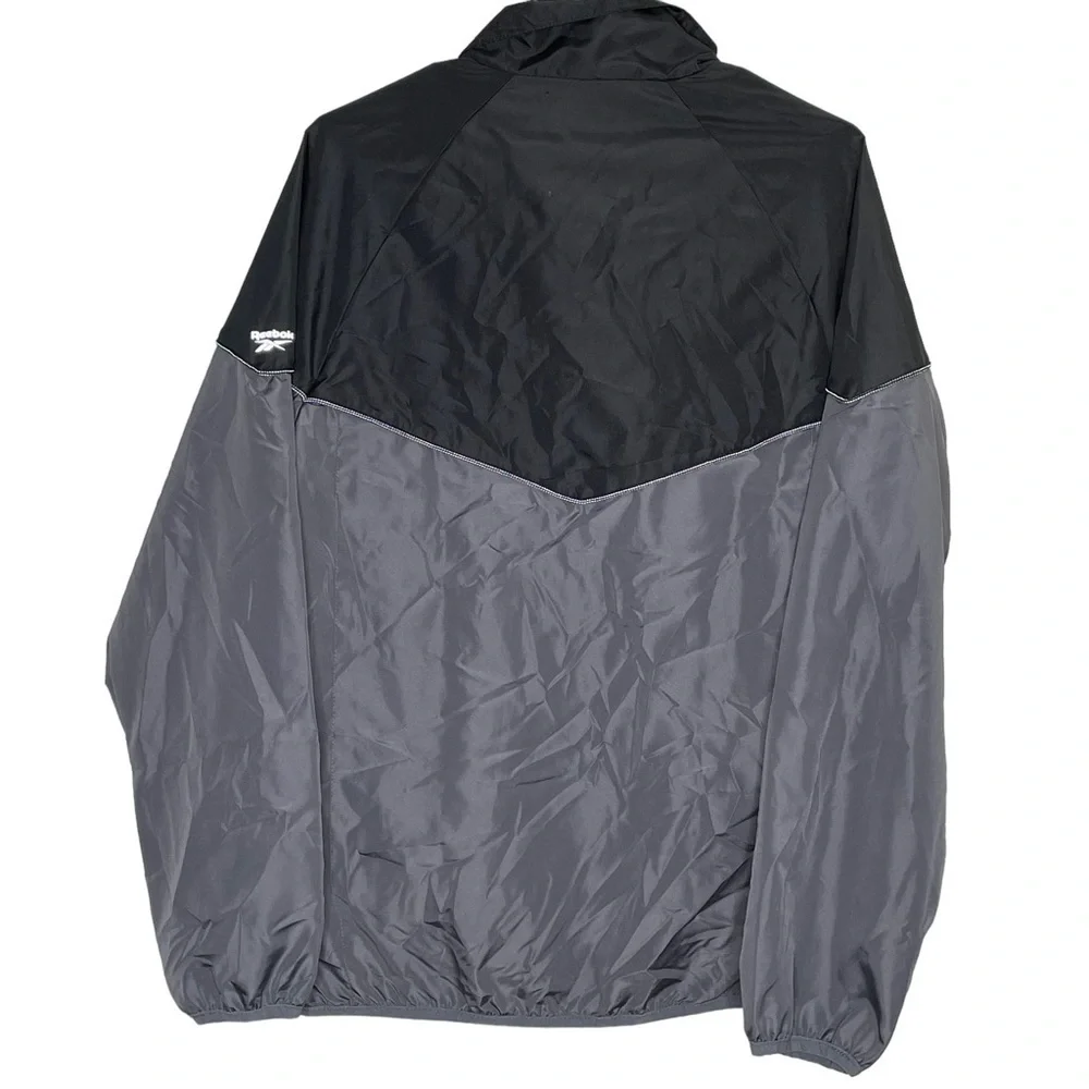 Reebok black and gray lightweight windbreaker NWT small